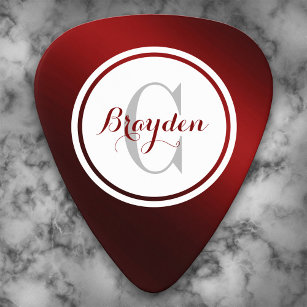 Gradient Red Personalized Guitar Pick