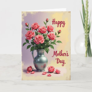Gradient Rose Bouquet Card