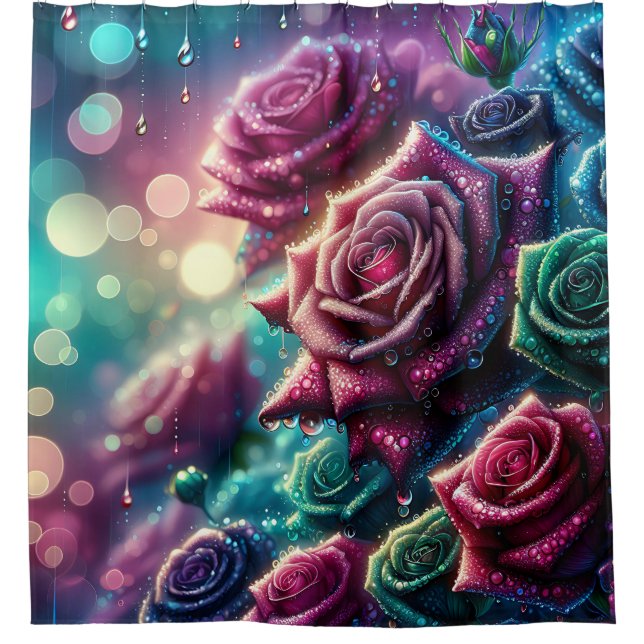 “Gradient Roses with Dewdrops" (Front)