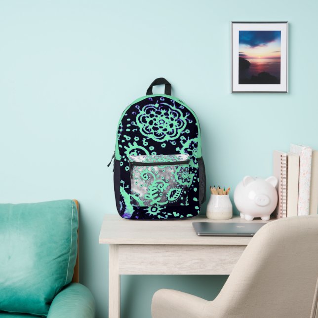 Gradient Seafoam Purple Print Cross Body Bag (Insitu)