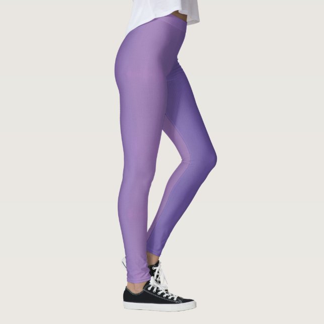 Gradient Shades Lavender Purple Leggings (Right)