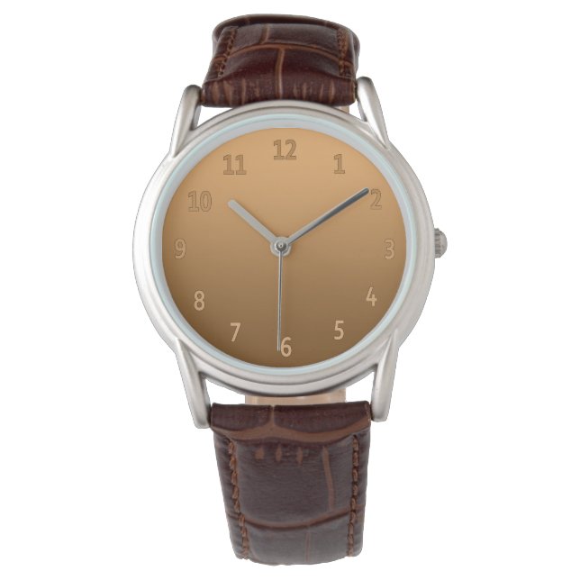 Gradient Simple Colourful Golden Watch (Front)