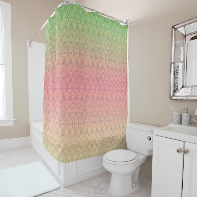 Gradient soft pastel colours ornamental pink green (In Situ)