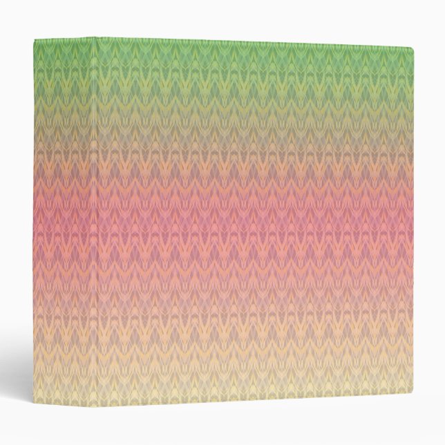 Gradient soft pastel colours ornamental pink green binder (Front/Spine)