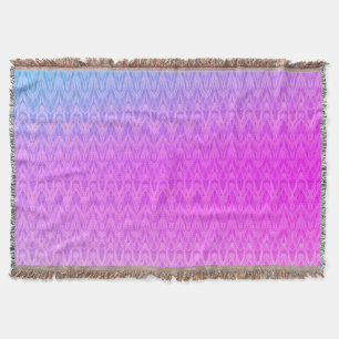 Gradient soft pastel colours ornamental pink green throw blanket