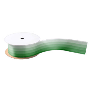 Gradient Square Kelly Green to White Satin Ribbon