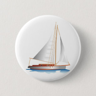 Gradient Style Sailboat 2 Inch Round Button