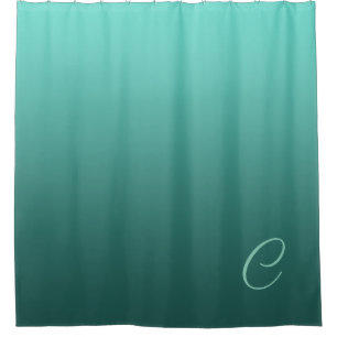 Gradient Teal Green with Custom Monogram