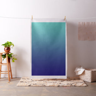 Gradient teal to blue background fabric
