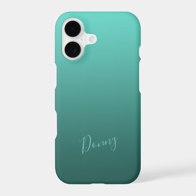 Gradient Teal with Custom Name (Back)