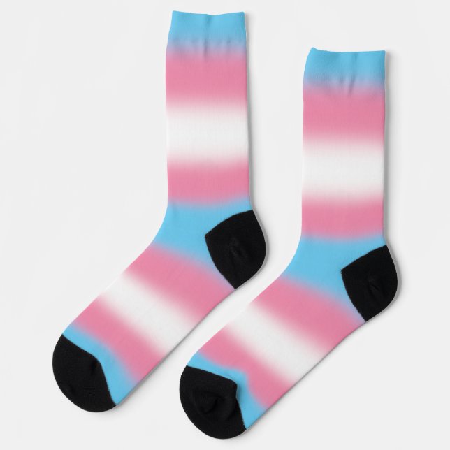 Gradient Trans Pride  Socks (Left)