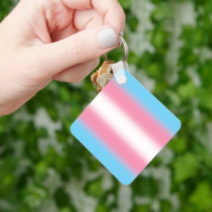 Gradient Transgender Pride Flag - Trans Flag Keychain