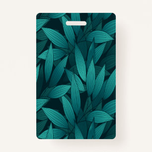 Gradient tropical leaves badge