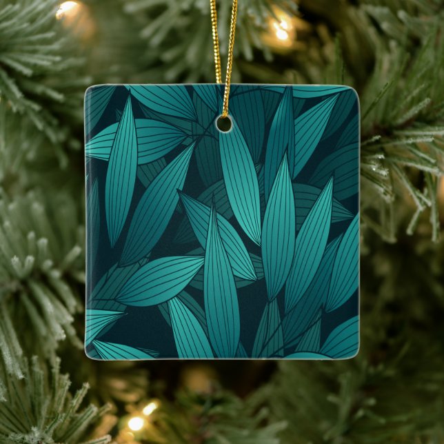 Gradient tropical leaves ceramic ornament (Tree)