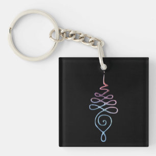 Gradient Unalome Keychain