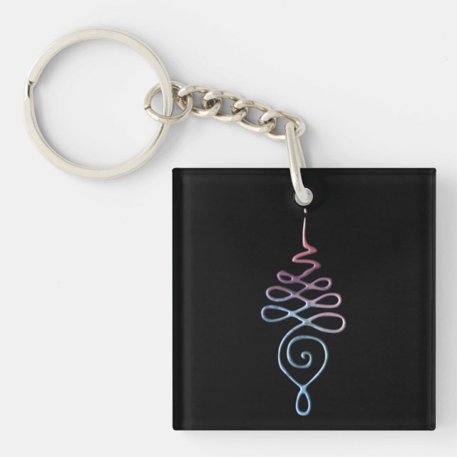 Gradient Unalome Keychain (Front)