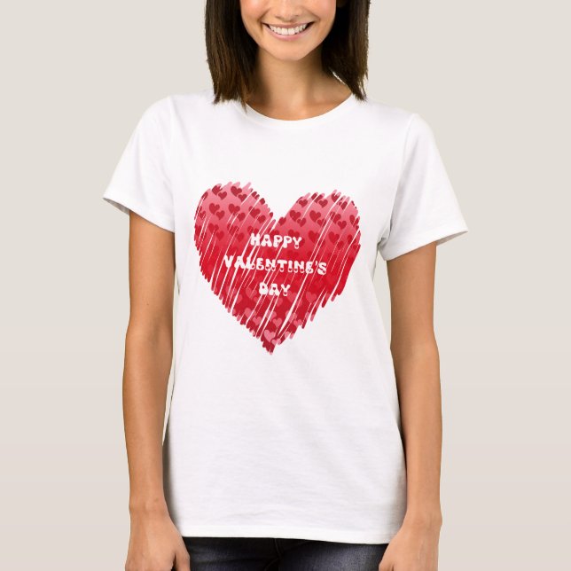 Gradient Valentine Hearts T-Shirt (Front)