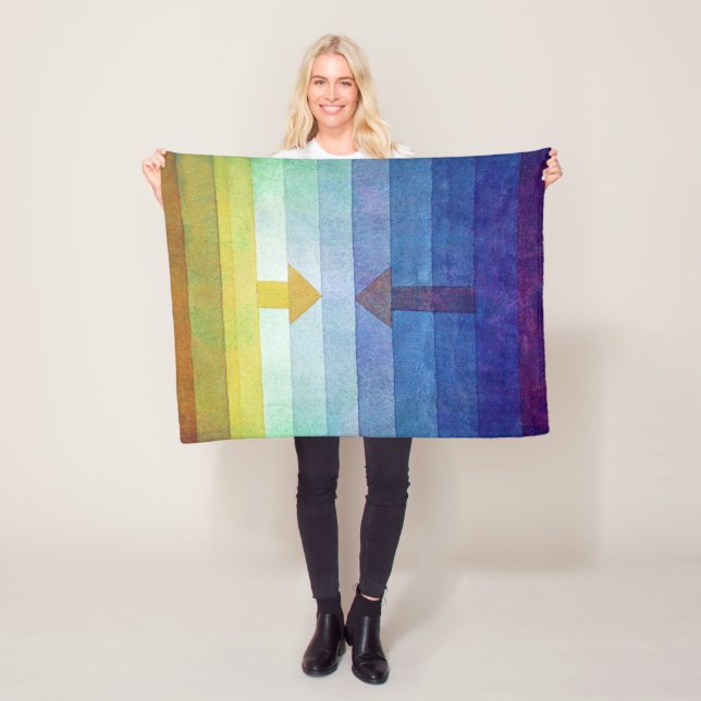 Gradient with Arrow, Paul Klee Fleece Blanket (In Situ)