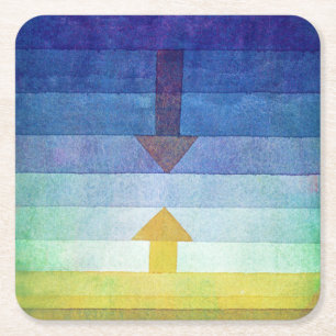 Gradient with Arrow, Paul Klee Square Paper Coaster