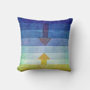 Gradient with Arrow, Paul Klee Throw Pillow