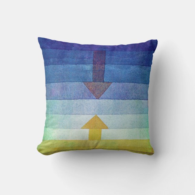 Gradient with Arrow, Paul Klee Throw Pillow (Front)