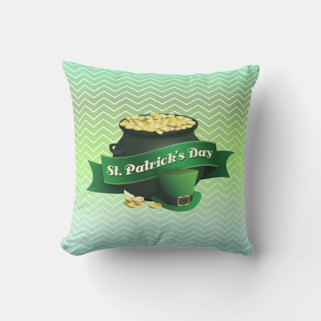 Gradient Zigzag Chevron Throw Pillow (Front)