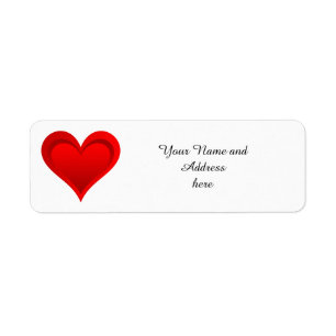 Gradients RED LOVE HEART + votre texte et vos idée