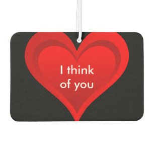 Gradients RED LOVE HEART + your backgr. & ideas Air Freshener