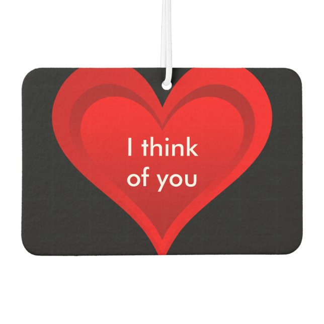 Gradients RED LOVE HEART + your backgr. & ideas Air Freshener (Front)