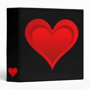 Gradients RED LOVE HEART + your text & ideas Binder