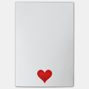 Gradients RED LOVE HEART + your text & ideas Post-it Notes