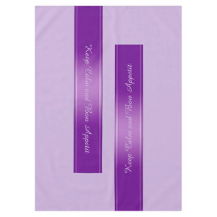 Gradients Stripes Border Deco purple + your text Tablecloth