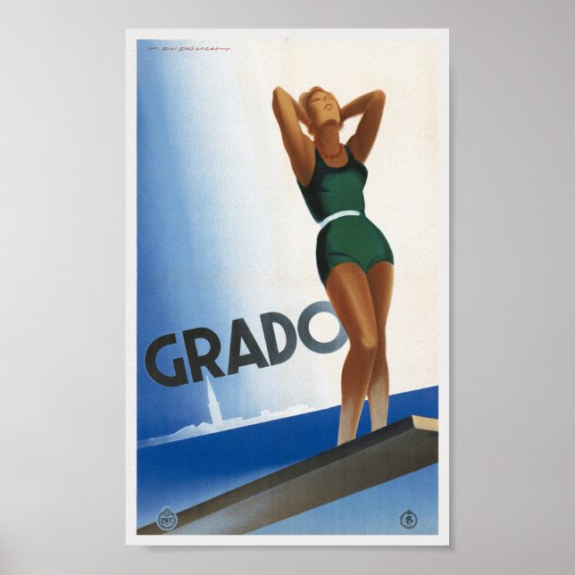Grado Italy Vintage Poster 1933 (Front)