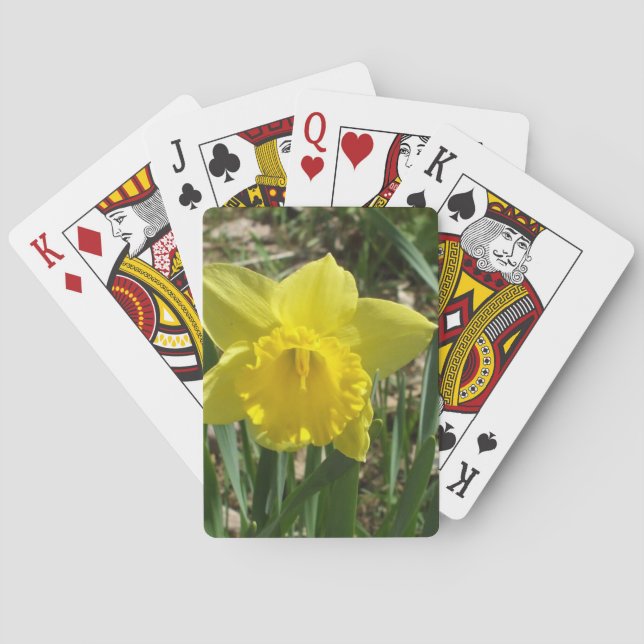 Gradparents Easter  Yellow Daffodil  Playing Cards (Back)
