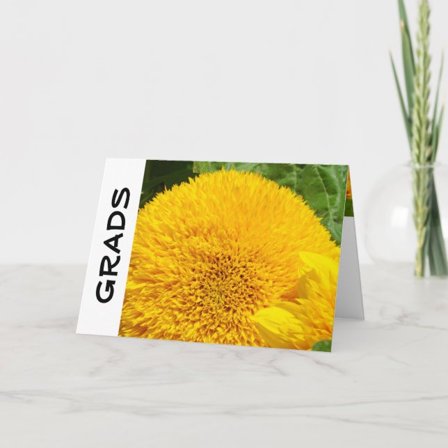 GRADS greeting cards Personalized Sunflowers (Front)