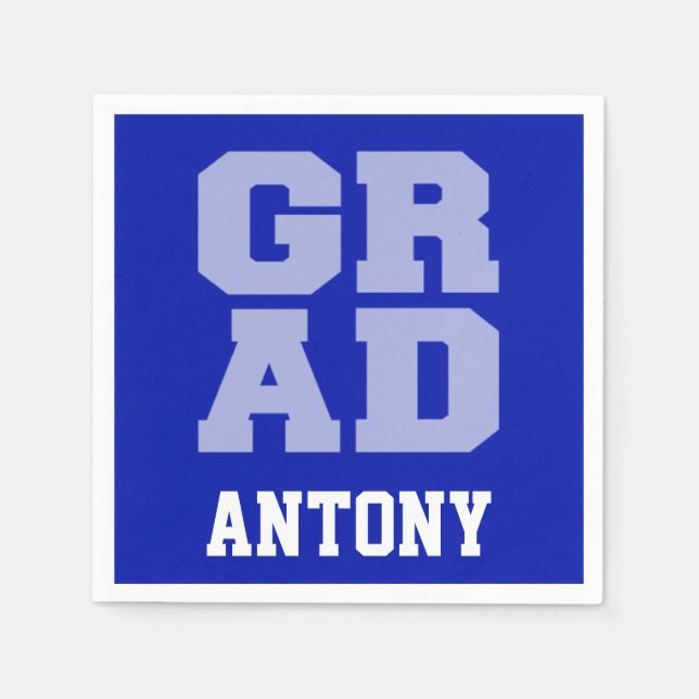 Grads Ideas Customized Name Napkins (Front)
