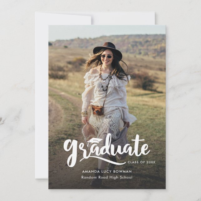 Graduate 2025 Cute Photo Graduation Announcement (Front)