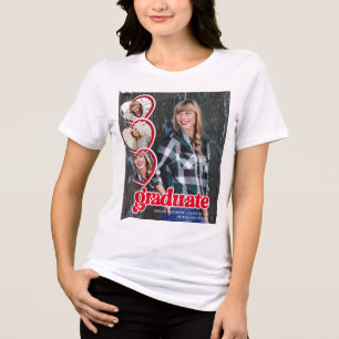Graduate 2025 Photo Hearts Tri-Blend Shirt