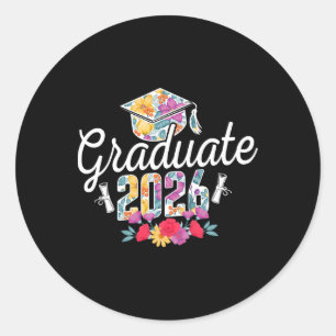 Graduate 2026 Cap Diploma Graduation Celebration F Classic Round Sticker