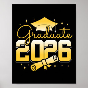 Graduate 2026 Graduation Cap Diploma Celebration P Poster