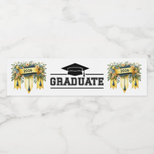 Graduate 2026 water bottle label