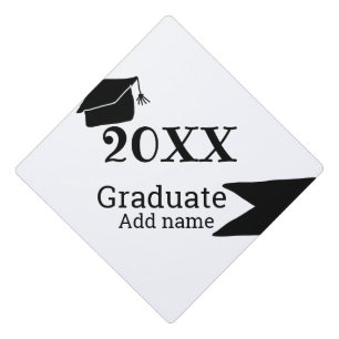 Graduate 20XX graduation hat simple minimal modern