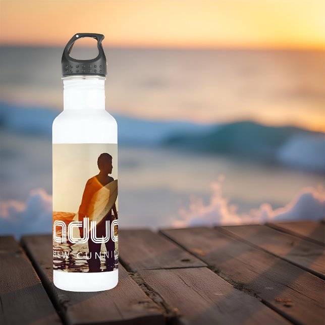 Graduate 20XX Retro Cool Simple Grad Year Photo 710 Ml Water Bottle (Creator Uploaded)