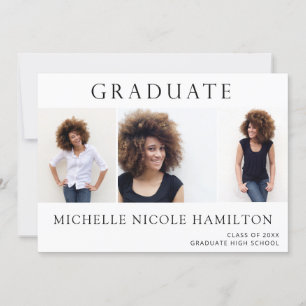 Graduate 3 Faire-part d'obtention d'un diplôme en 