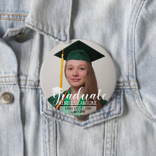 Graduate 3 upload photo 4 inch round button