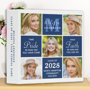 Graduate 5 Photo Album Scrapbook Blue Graduation Binder