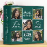Graduate 5 Photo Album Scrapbook Graduation Binder<br><div class="desc">Graduation Photo Album & Graduate Memory Book ~ modern and elegant photo collage graduation photo album. Customize with 5 of your favourite senior or college photos, and personalize with monogram initial, name, graduating year, high school or college initials. These unique trendy and stylish graduation binders will be a treasured keepsake....</div>