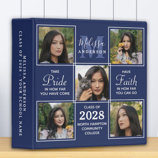 Graduate 5 Photo Collage Graduation Scrapbook Binder (Creator Uploaded)