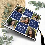 Graduate 5 Photo Collage Inspirational Graduation Graduation Cap Topper<br><div class="desc">Celebrate your graduate with these modern and elegant photo collage graduation cap topper. Customize with 5 of your favourite senior or college photos, and personalize with monogram initial, name, graduating year, high school or college name. Inspirational quote: "Take Pride in how far you have come, Have Faith in how far...</div>