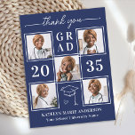 Graduate 5 Photo Personalized Graduation Thank You Postcard<br><div class="desc">Introducing our exquisite personalized graduation thank you cards, the perfect way to express your gratitude and appreciation in style. Designed for the modern graduate, these cards feature a sleek and elegant layout adorned with a chic photo collage option, allowing you to showcase up to six of your favourite senior year...</div>